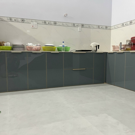 Tủ Bếp Hợp Kim Nhôm Cánh Kính Cao Cấp
